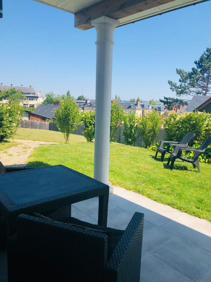 Bel Air Studios-Terrasse Couverte-Jardinet-Vue Pont De Normandie-Parking Prive Honfleur Exteriör bild